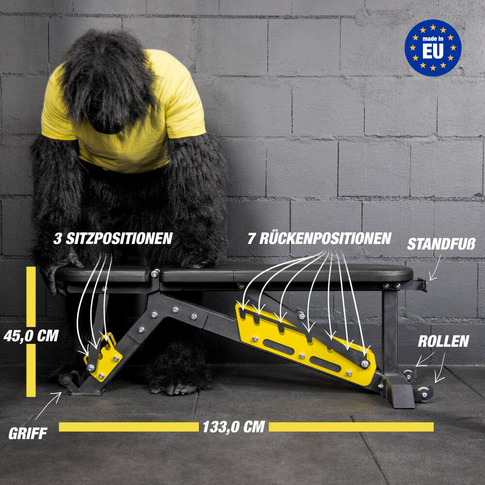 Flexible Schrägbank Hantelbank 133x34cm