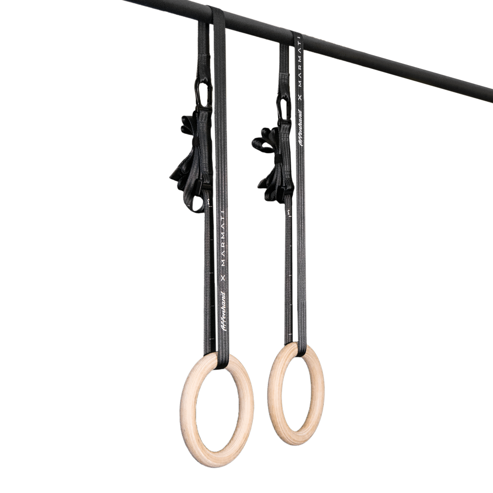 Turnringe-affenhand-marmati-gym-rings Turnringe von Affenhand und Marmati, robust und vielseitig.