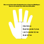 Größentabelle für Chalk Grips – Handlänge messen, passende Größe wählen, sicherer Sitz beim Training