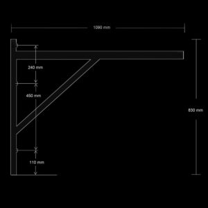 Klimmzugstange mit 1 m Abstand zur Wand