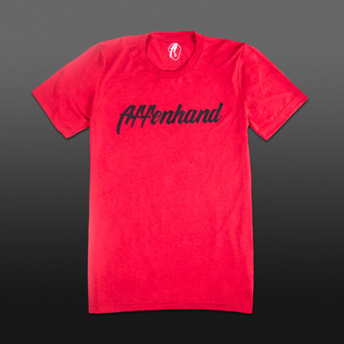 Rot schwarzes Affenhand Shirt