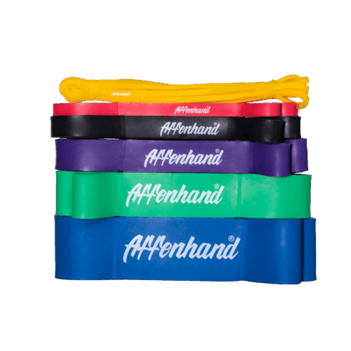 Affenhand Widerstandsbänder – farbiges Resistance Band Set für Mobility, Krafttraining und Pull-up-Support. Extrem dehnbar, langlebig