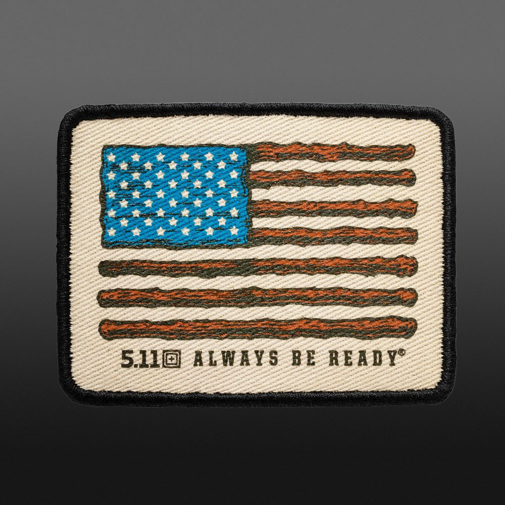 Always be Ready American Flag Klaettpatch