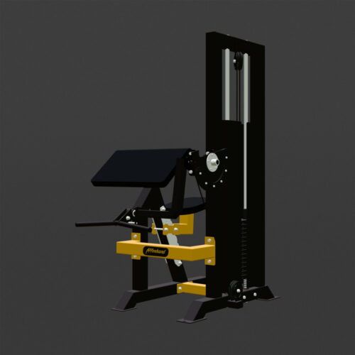 Seitenansicht der Bizepscurl Maschine – Affenhand Fitnessgerät