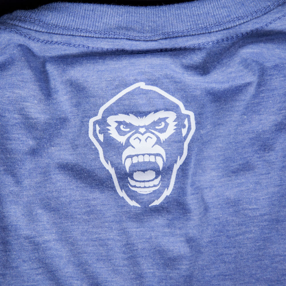 Affenhand Shirt Rückseite Blau