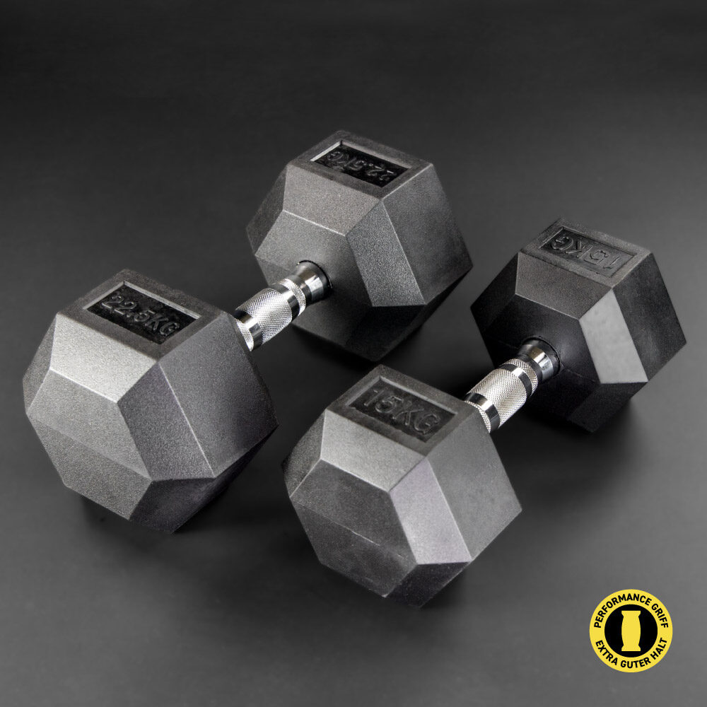 Dumbbells Kurzhantel Profi Griff mehr Halt ✓ Extrem platzsparend für's Home-Gym ✓ OPEN Standard