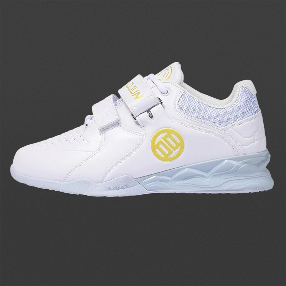 LUXIAOJUN Gewichtheberschuhe in Schwarz-Weiß mit harter TPU-Ferse