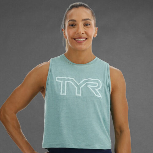 TYR Cropped Big Logo Tank Damen – Bild 5