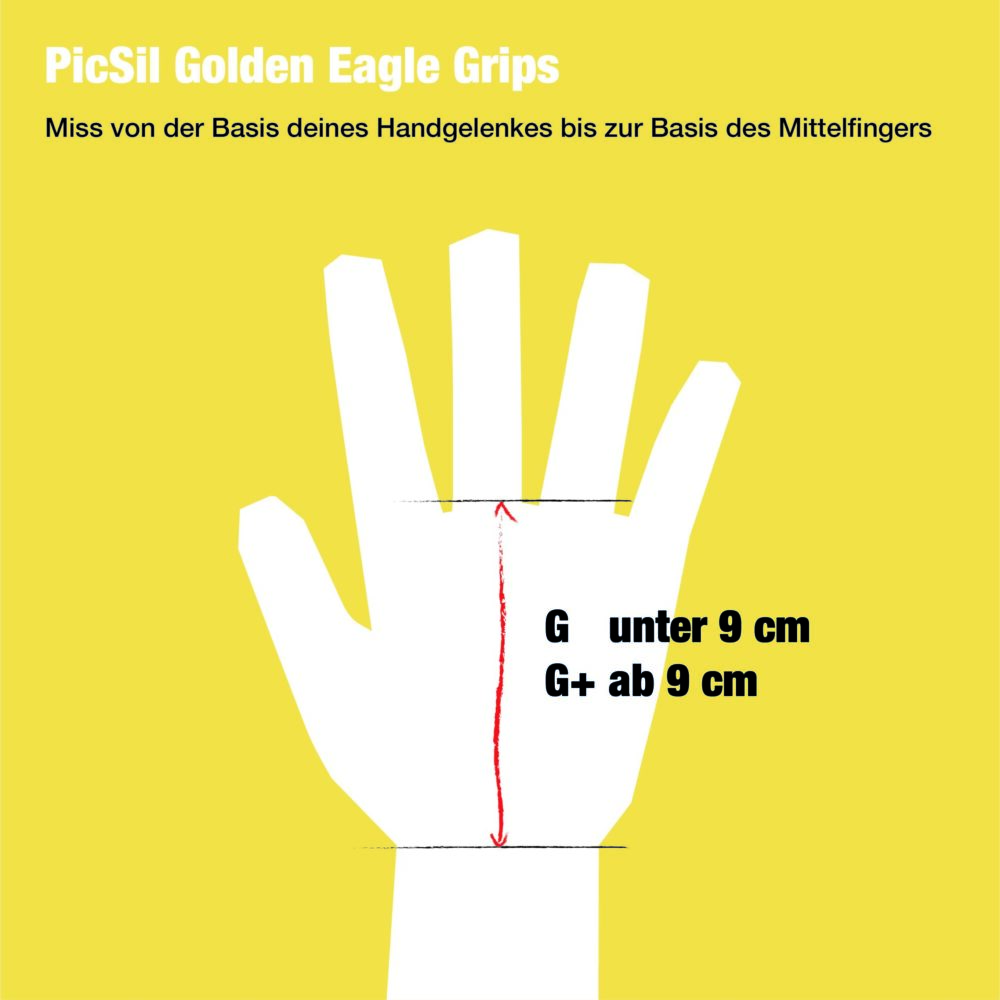 Größentabelle von Picsil Golden Grips