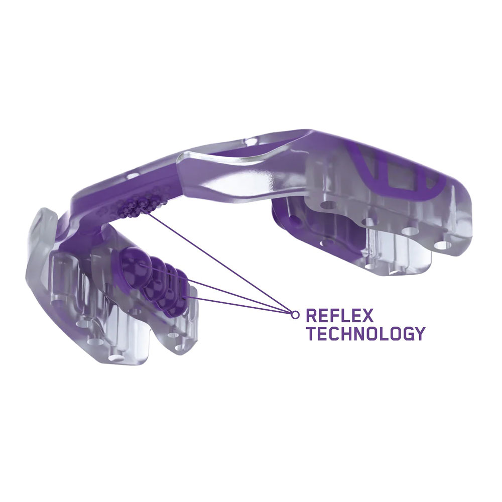 Detailansicht der Reflex Technologie der AIRWAAV Recovery Aufbissschiene.