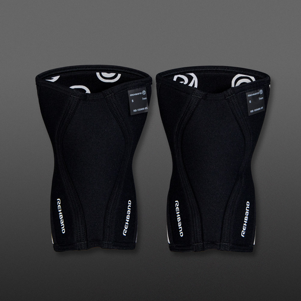 Rehband 5mm kniebandage krachtsport, kniebandage voor Cross Fit & zware training, kniebeschermer van 5 mm neopreen, in vele kleuren en maten, unisex, Kleur:Steel Grijs - 1 Paar, Maat:S