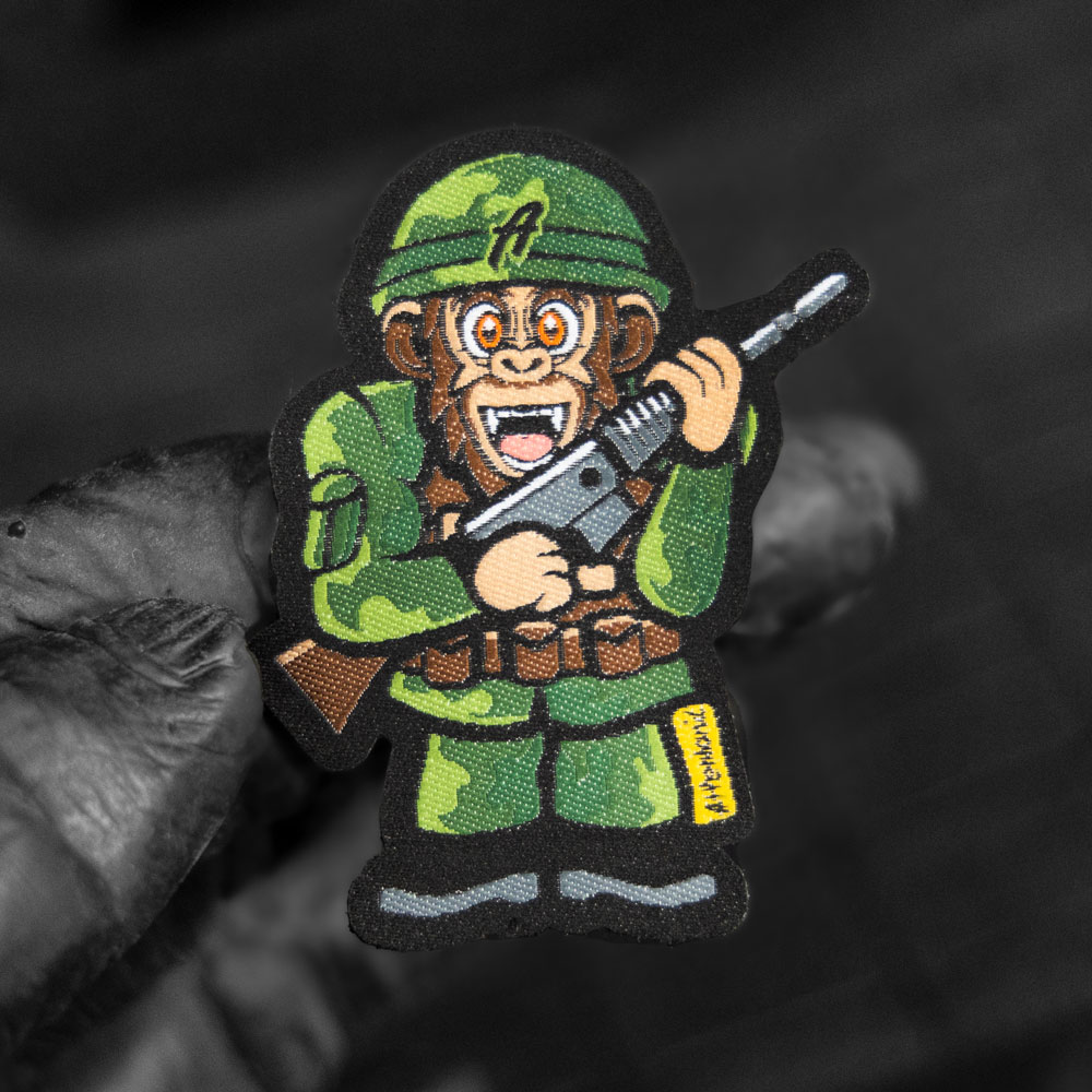 Affenhand Soldat Helden Patch Detailansicht