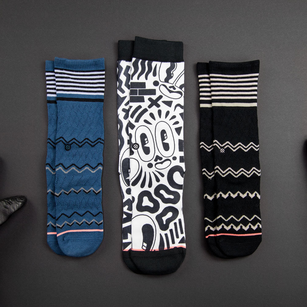 Socken mit drei verschiedenen Styles