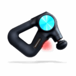 Freigestellte Theragun PRO Plus in Schwarz-Blau