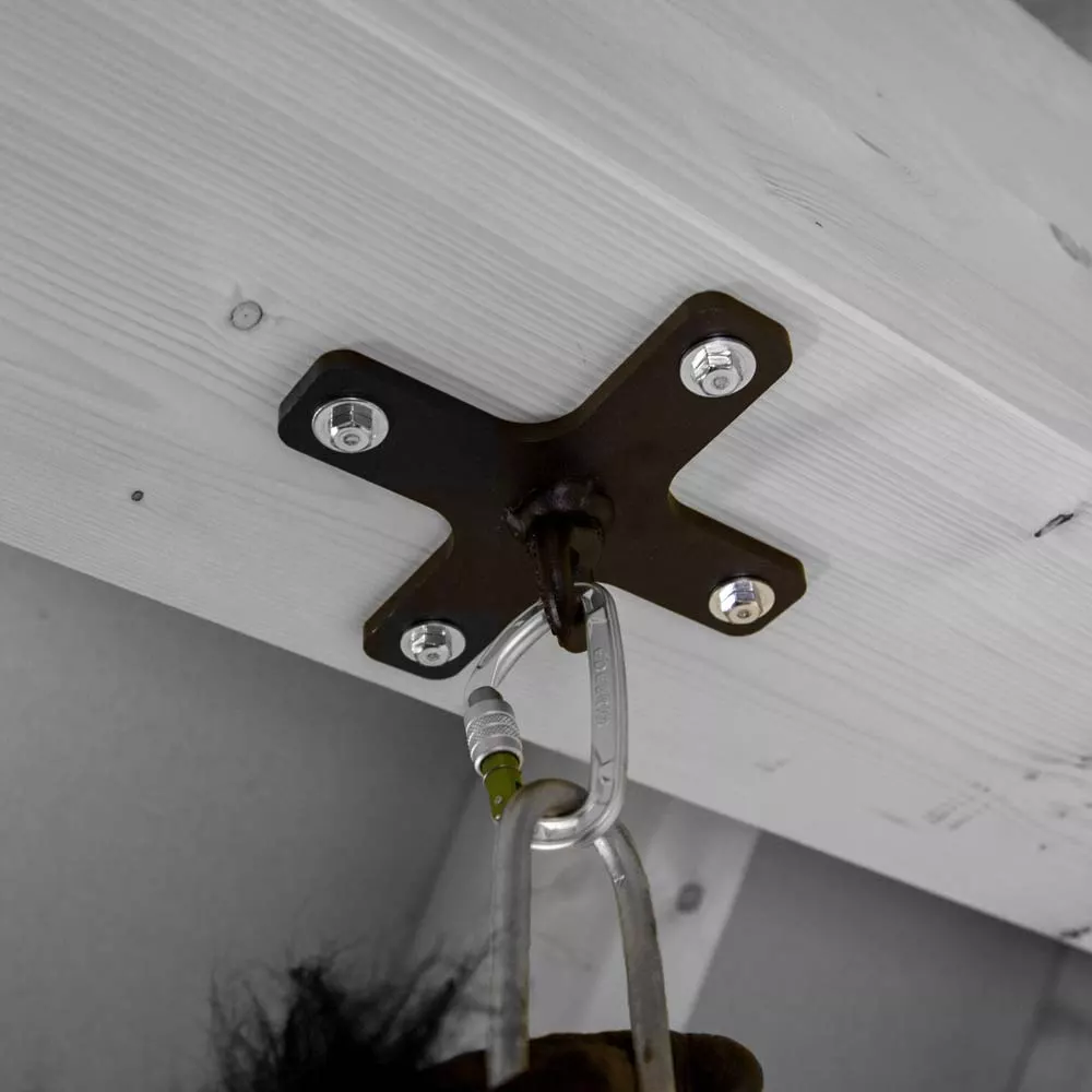 Karabiner Deckenbefestigung Kletteseil