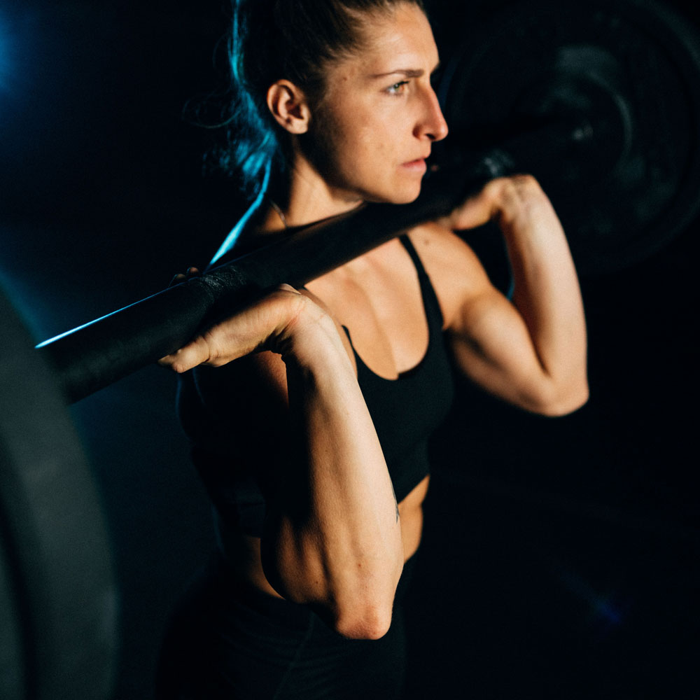 Franzi mit Axle Bar im Front Rack