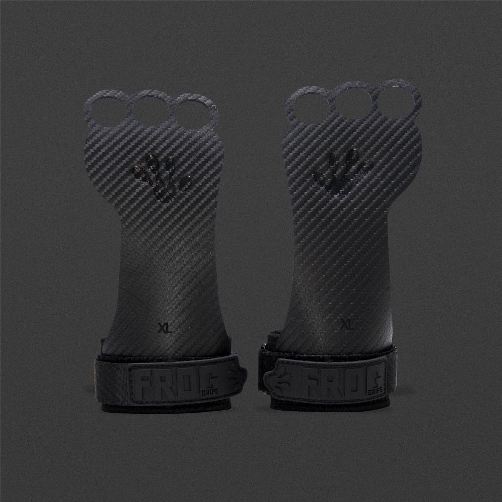 Outlet: Frog Grips Elite Grips (kein Chalk) Schwarz Schmal (OG) 3-Finger XL