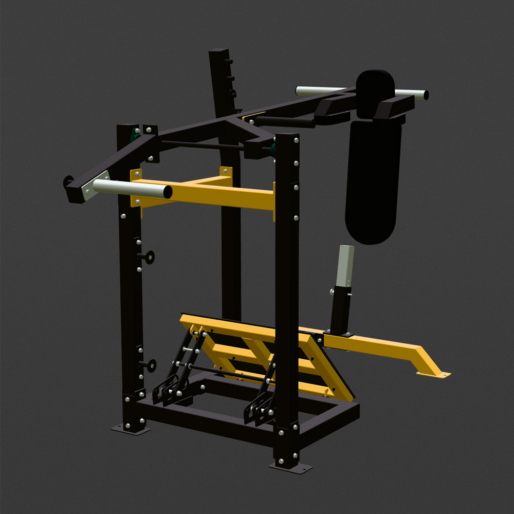 Pendulum Squat mit verstellbarer Gegengewichtsfunktion