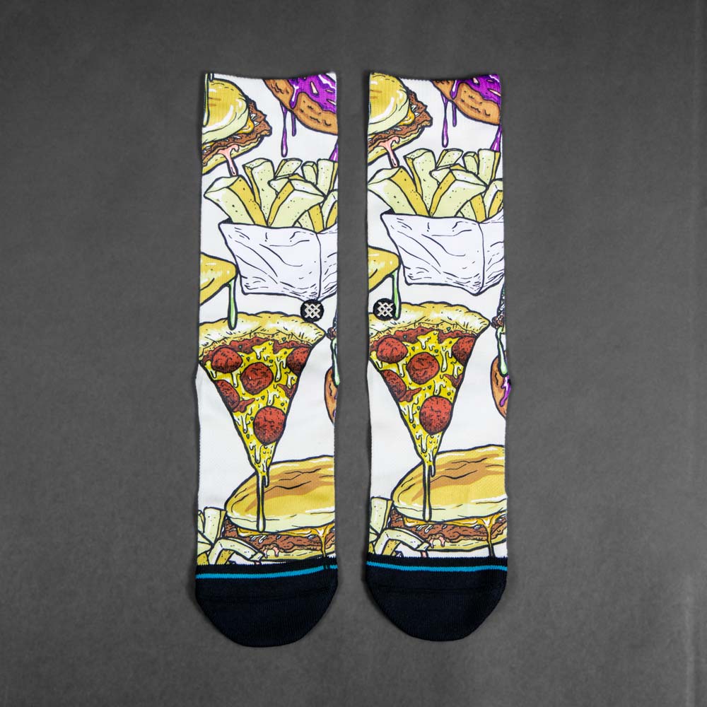 Pizza, pommes und donut socken
