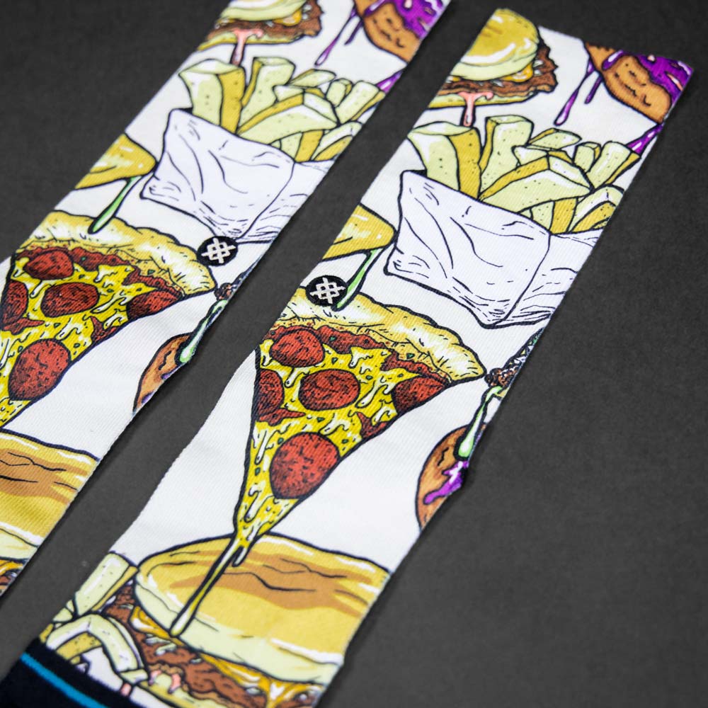 Burger un co auf socken stance