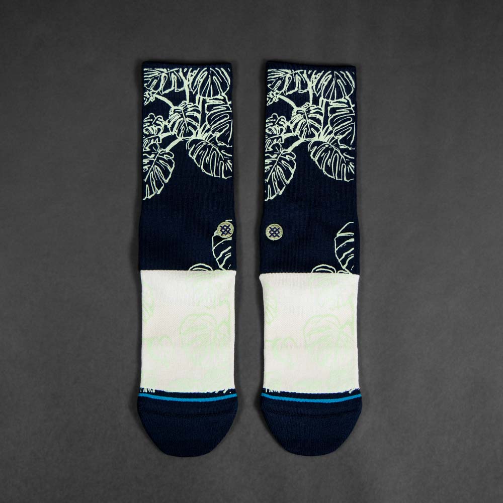 Haiku Garden Blau Neon Grün Socken