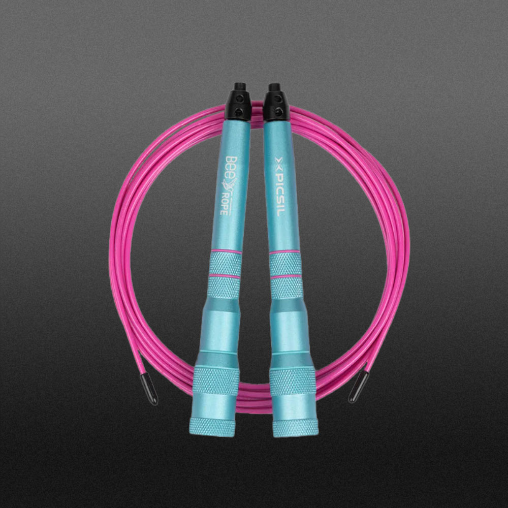 Blauer Handgriff von Picsil mit rosa Kabel
