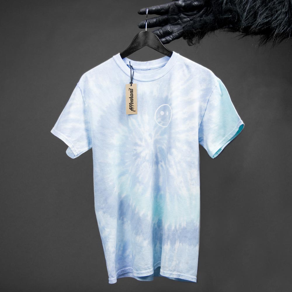Batik Shirt Affenhand Wildes-Wasser Blau